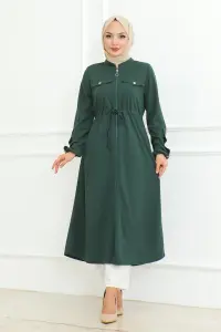 Bağcıklı Tesettür Kap Zümrüt Yeşili