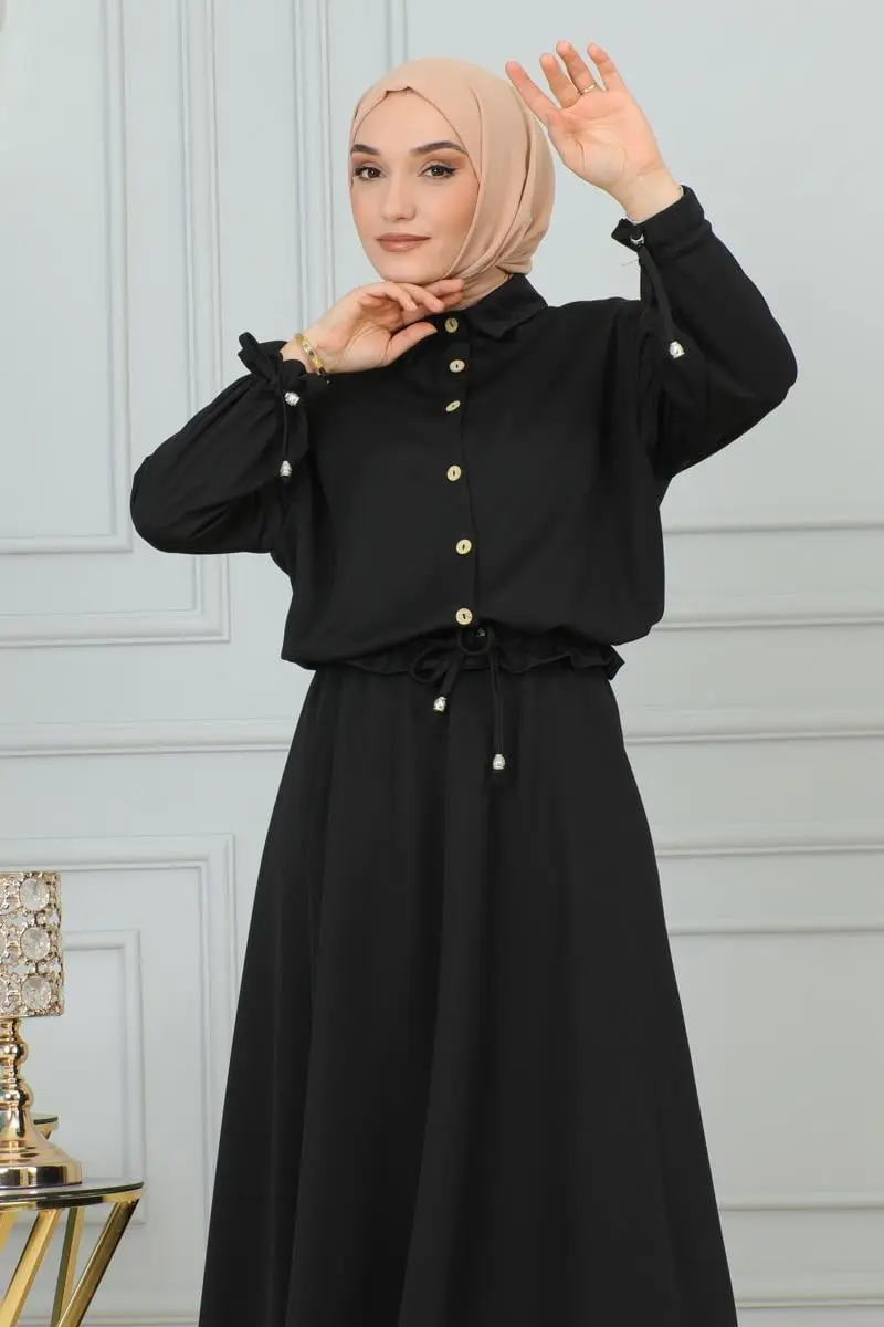 Lace-up Hijab Suit-detail