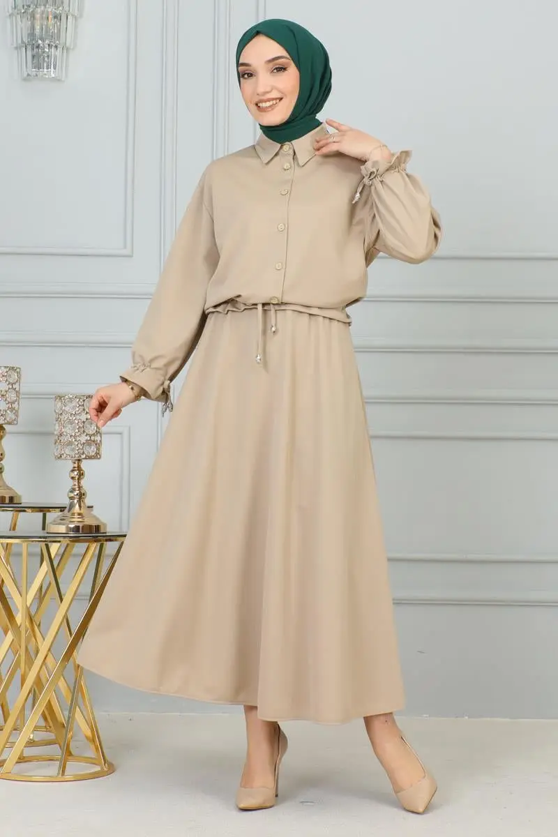 Lace-up Hijab Suit-detail