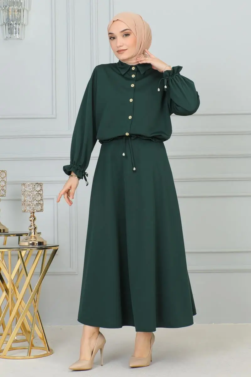 Lace-up Hijab Suit-detail