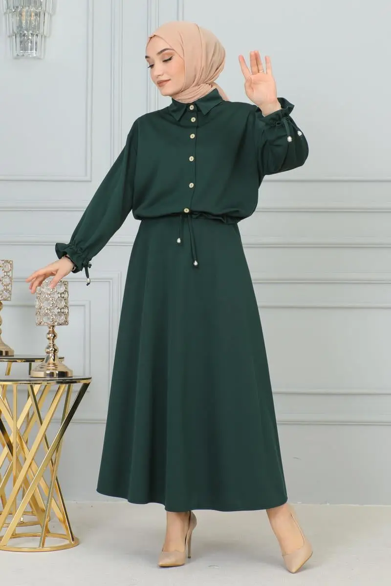 Lace-up Hijab Suit-detail