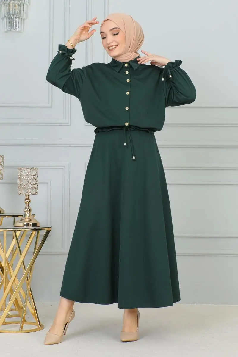 Lace-up Hijab Suit-detail