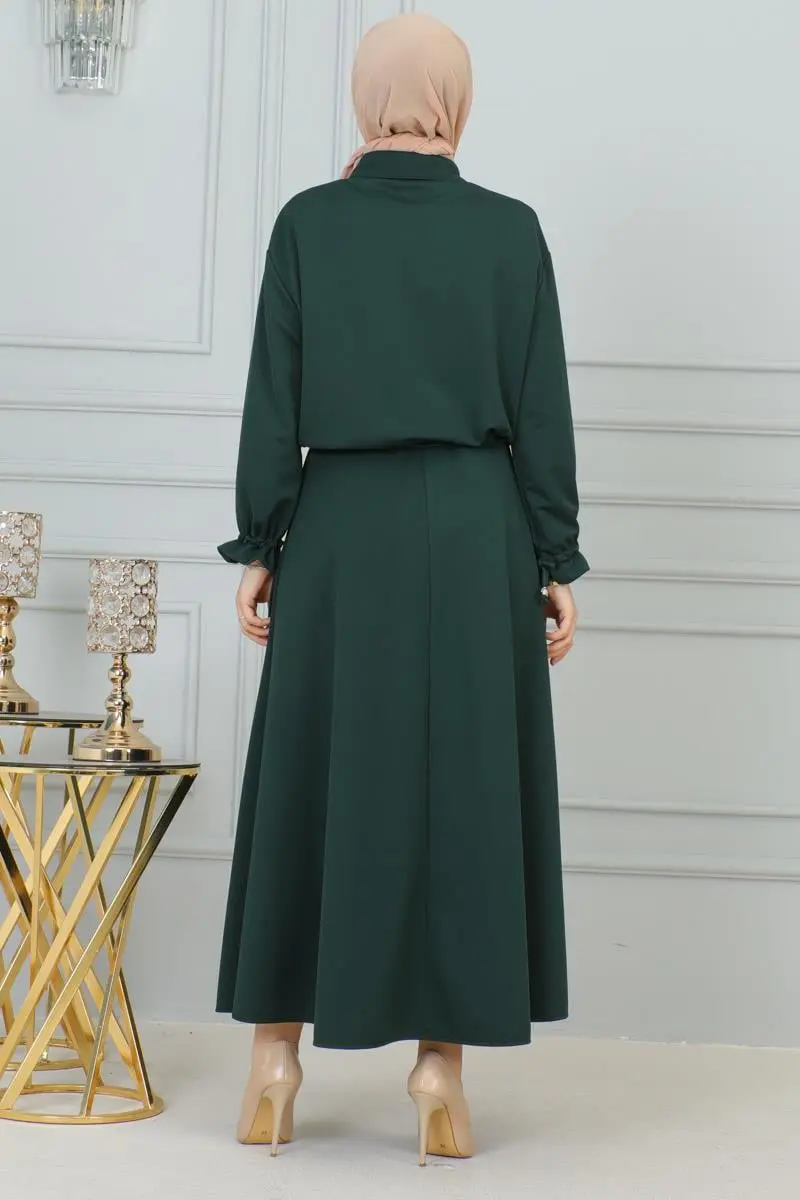 Lace-up Hijab Suit-detail