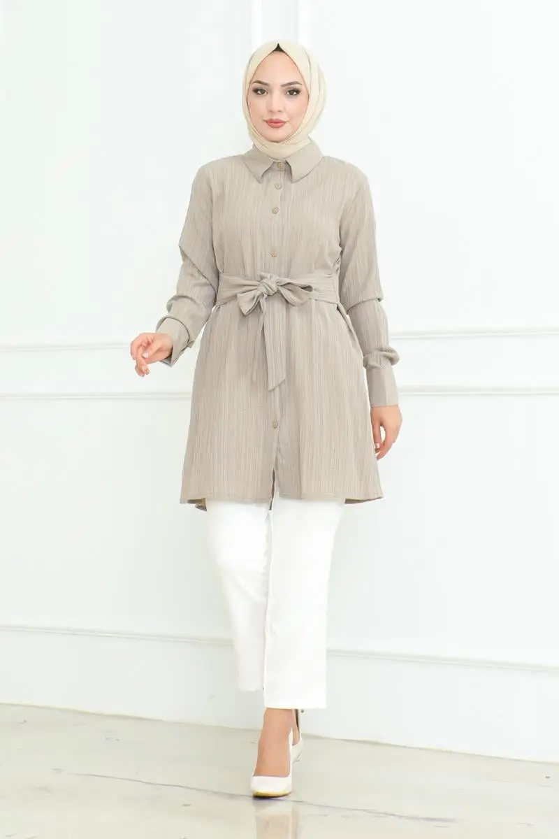 Tie-up Shirt Tunic-detail