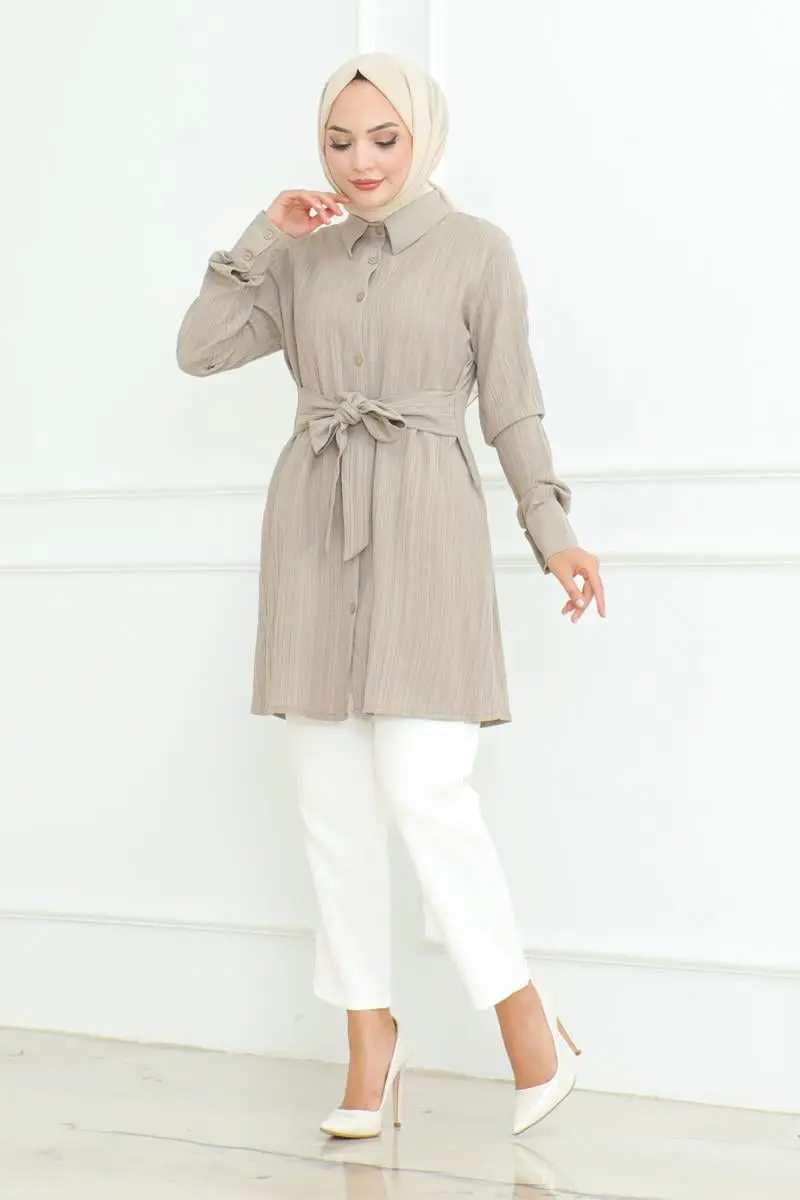 Tie-up Shirt Tunic-detail