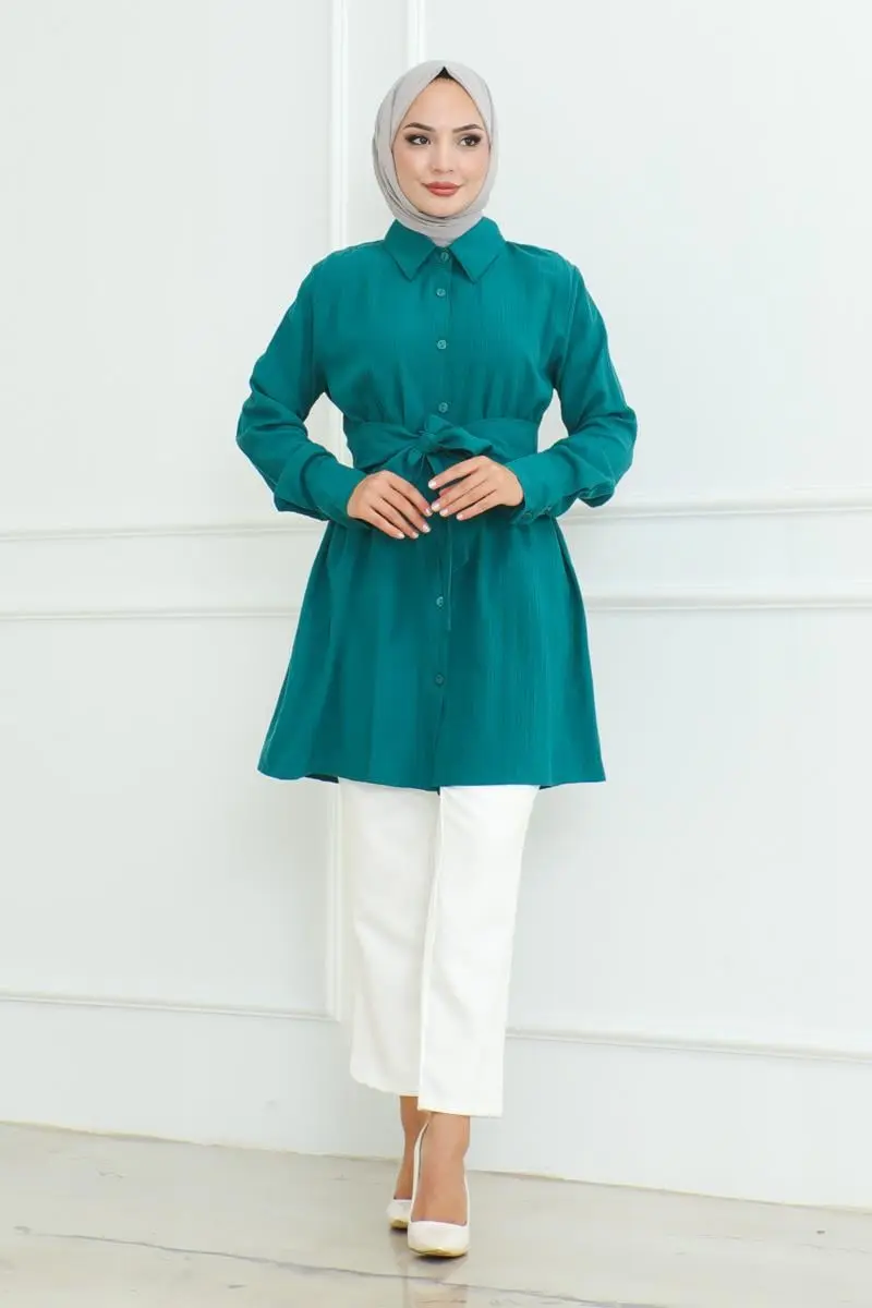 Tie-up Shirt Tunic-detail