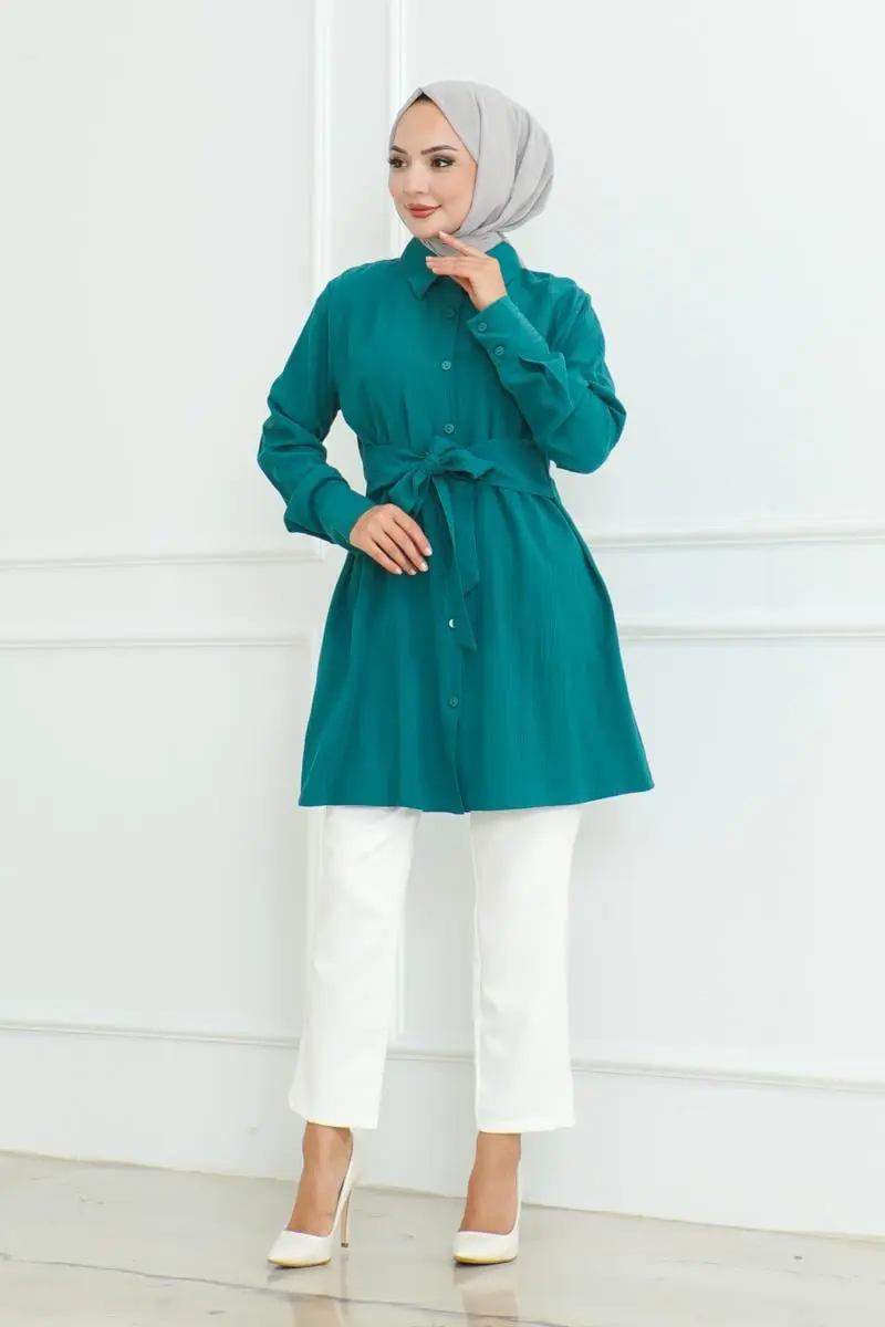 Tie-up Shirt Tunic-detail