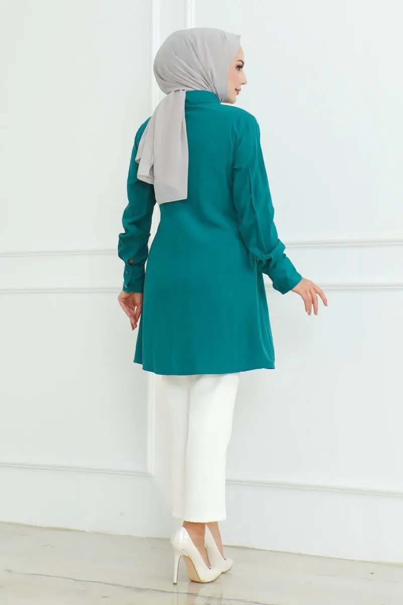 Tie-up Shirt Tunic-detail