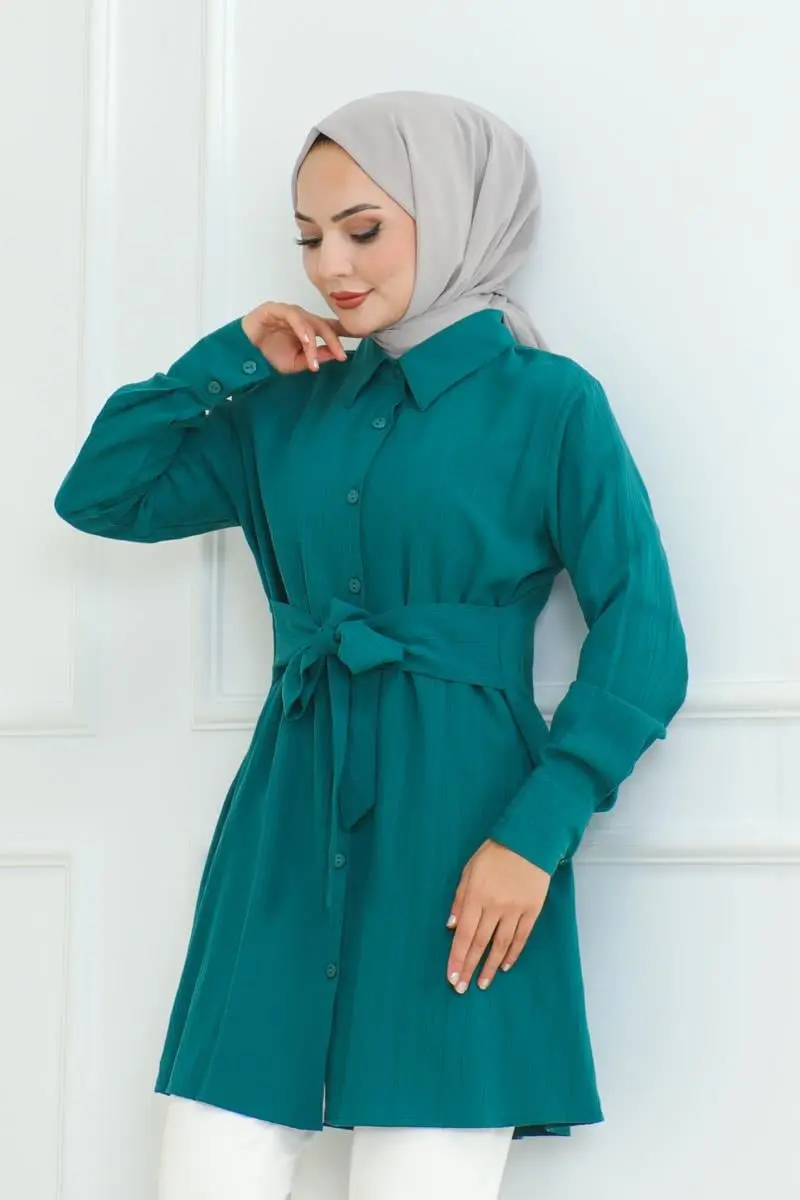 Tie-up Shirt Tunic-detail