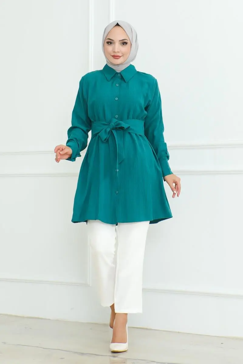 Tie-up Shirt Tunic