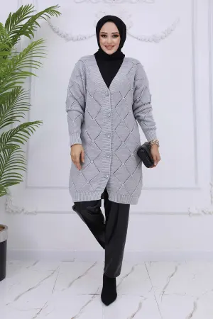 Diamond Patterned Cardigan