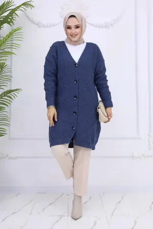 Baklava Desenli Hırka