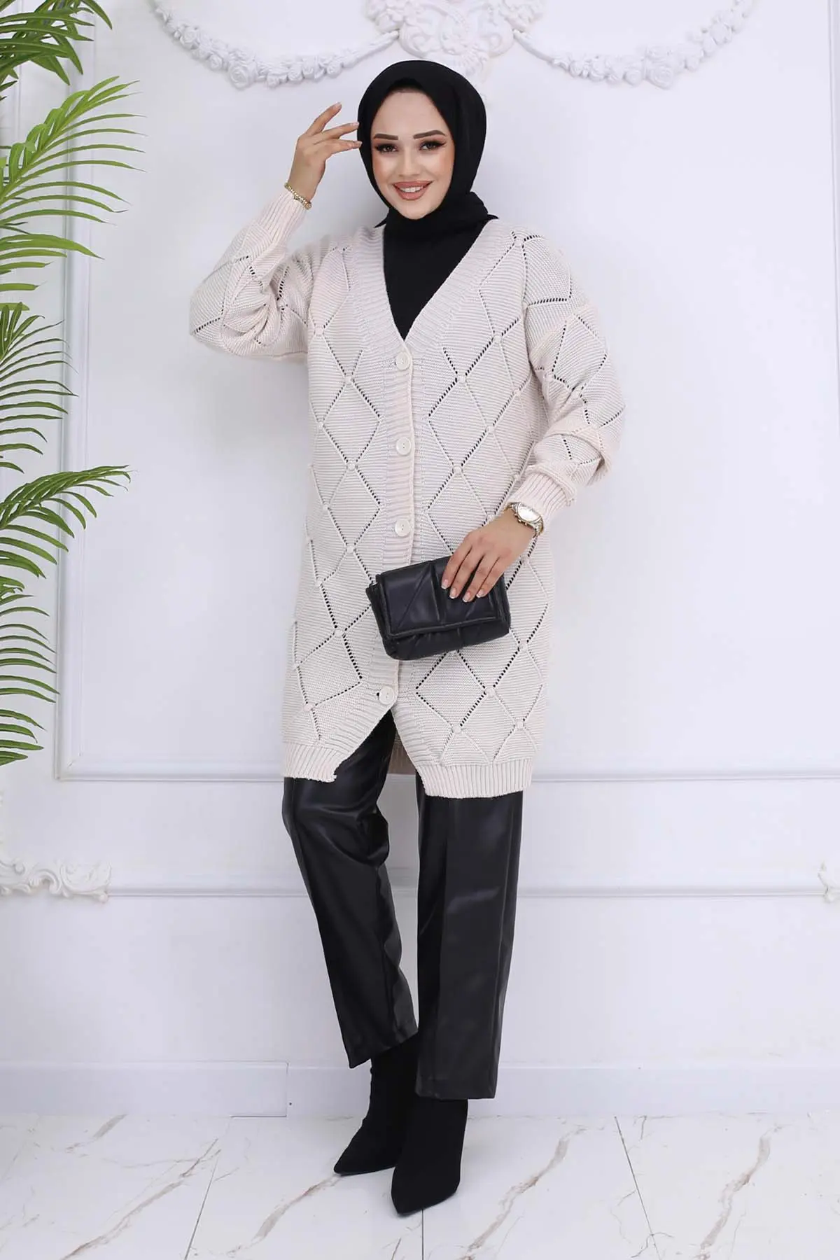 Baklava Desenli Hırka-detail