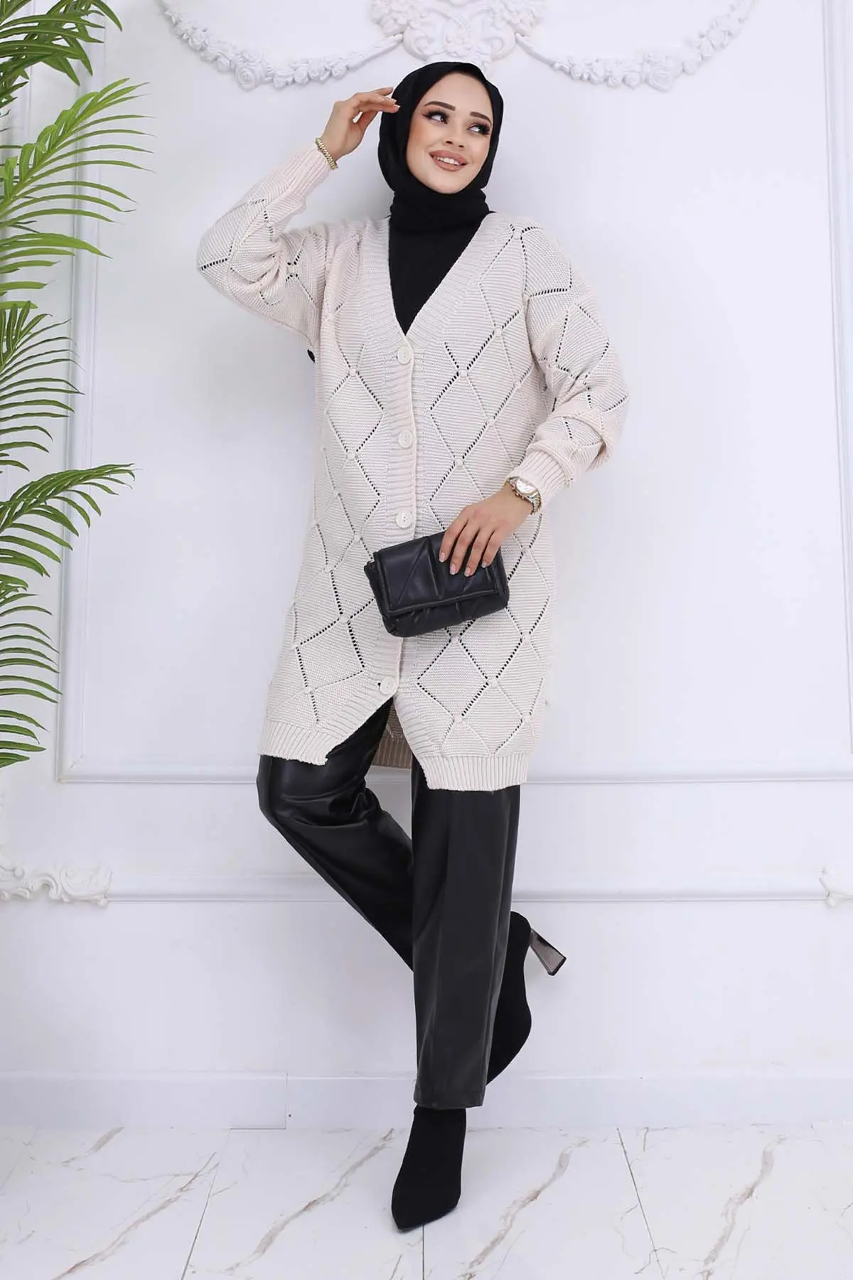 Baklava Desenli Hırka-detail