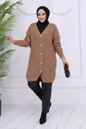 Diamond Patterned Cardigan