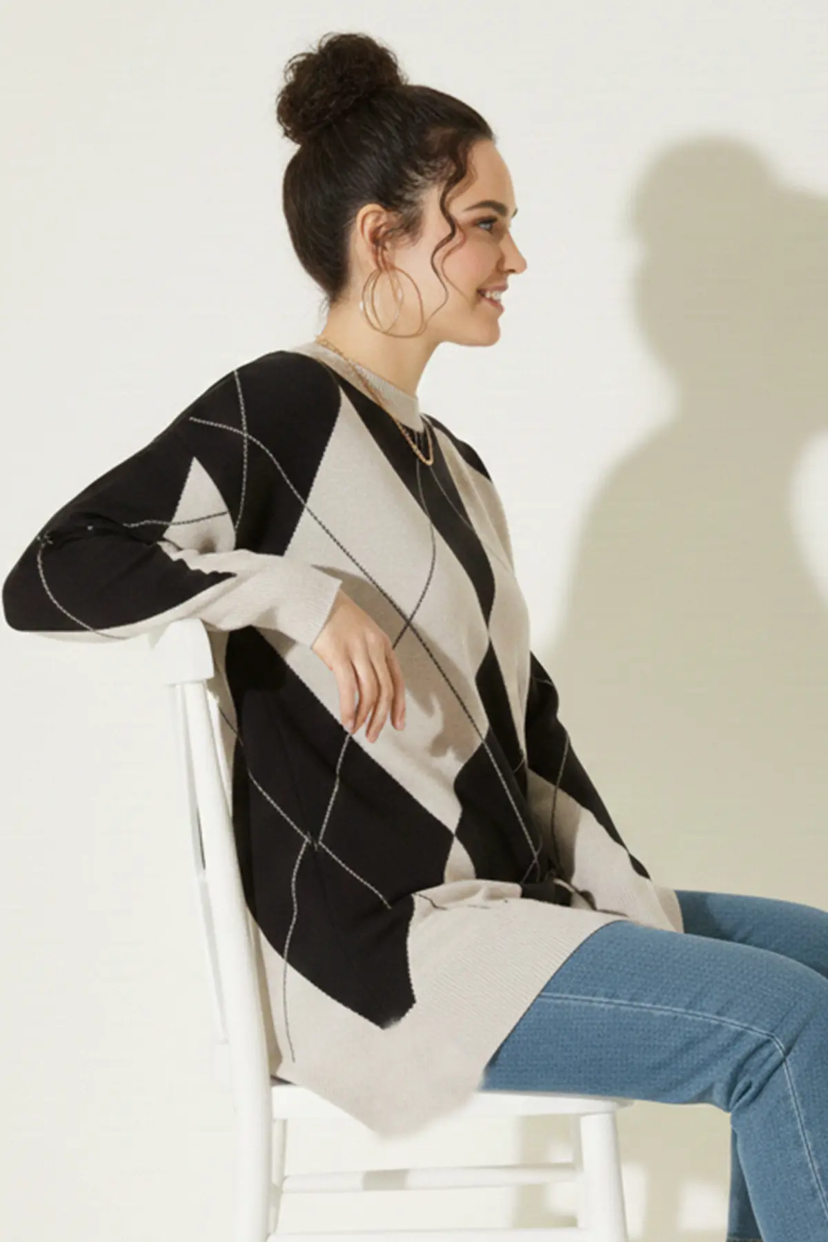 Baklava Desenli Triko-detail