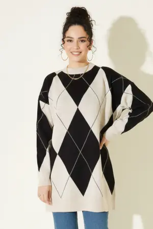 Baklava Desenli Triko