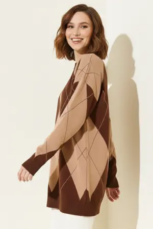 Baklava Desenli Triko