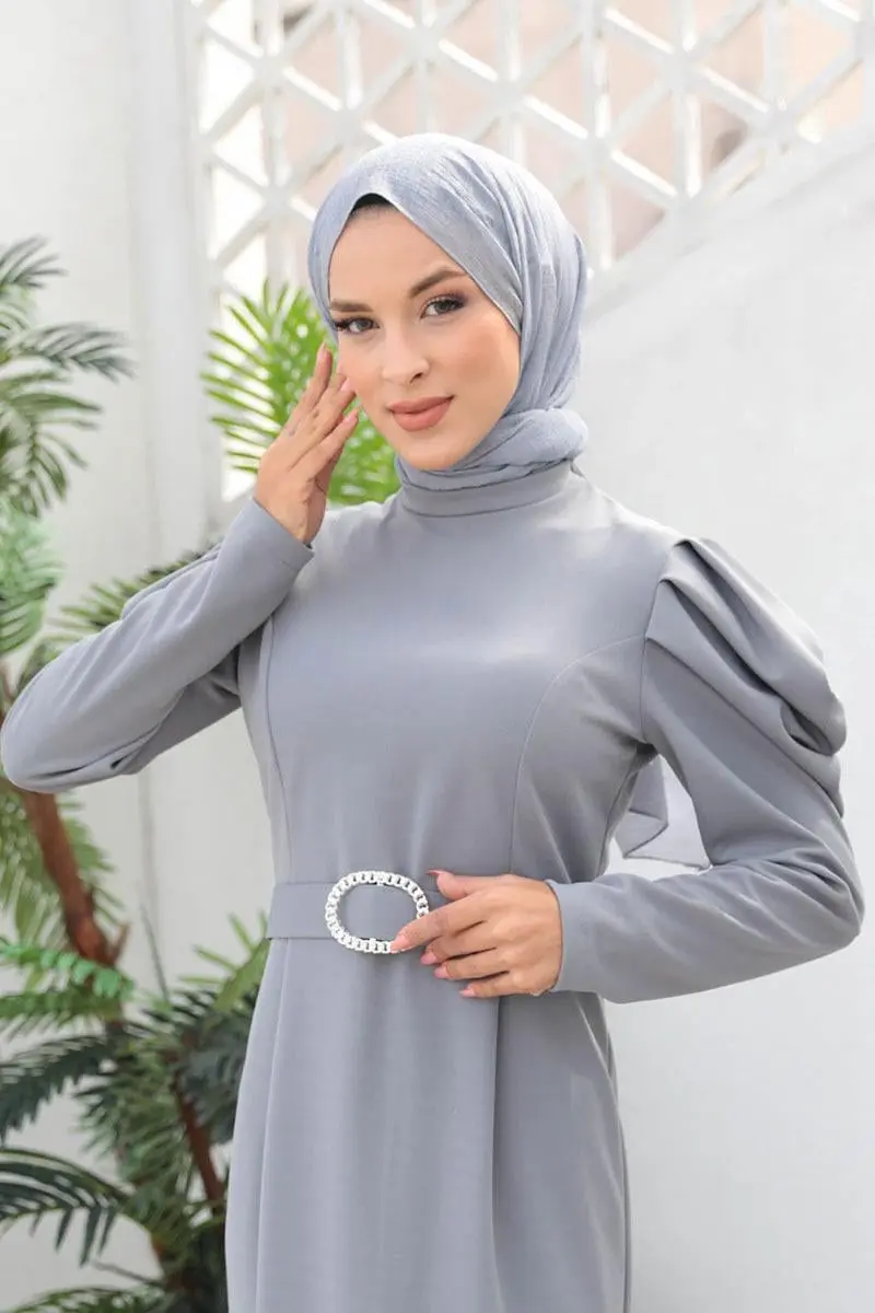 Balon Kol Elbise-detail