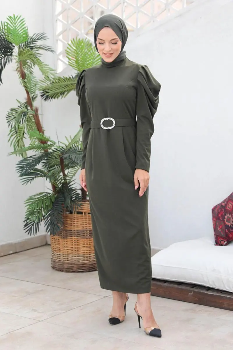 Balon Kol Elbise-detail