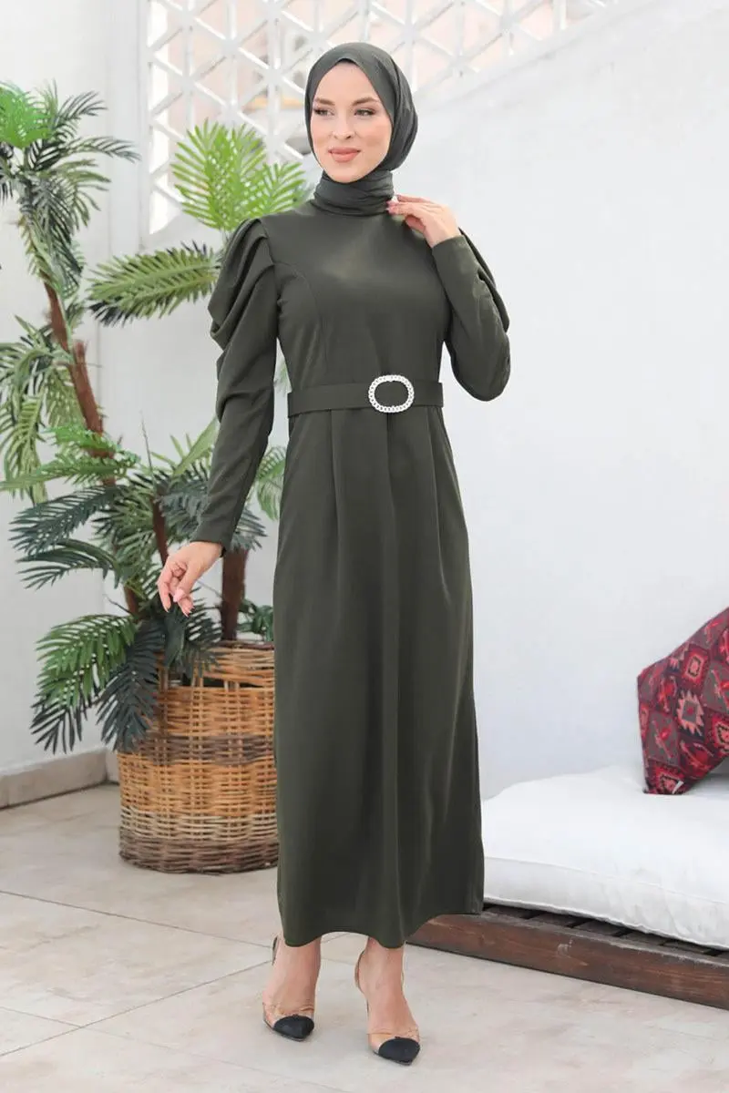 Balon Kol Elbise-detail