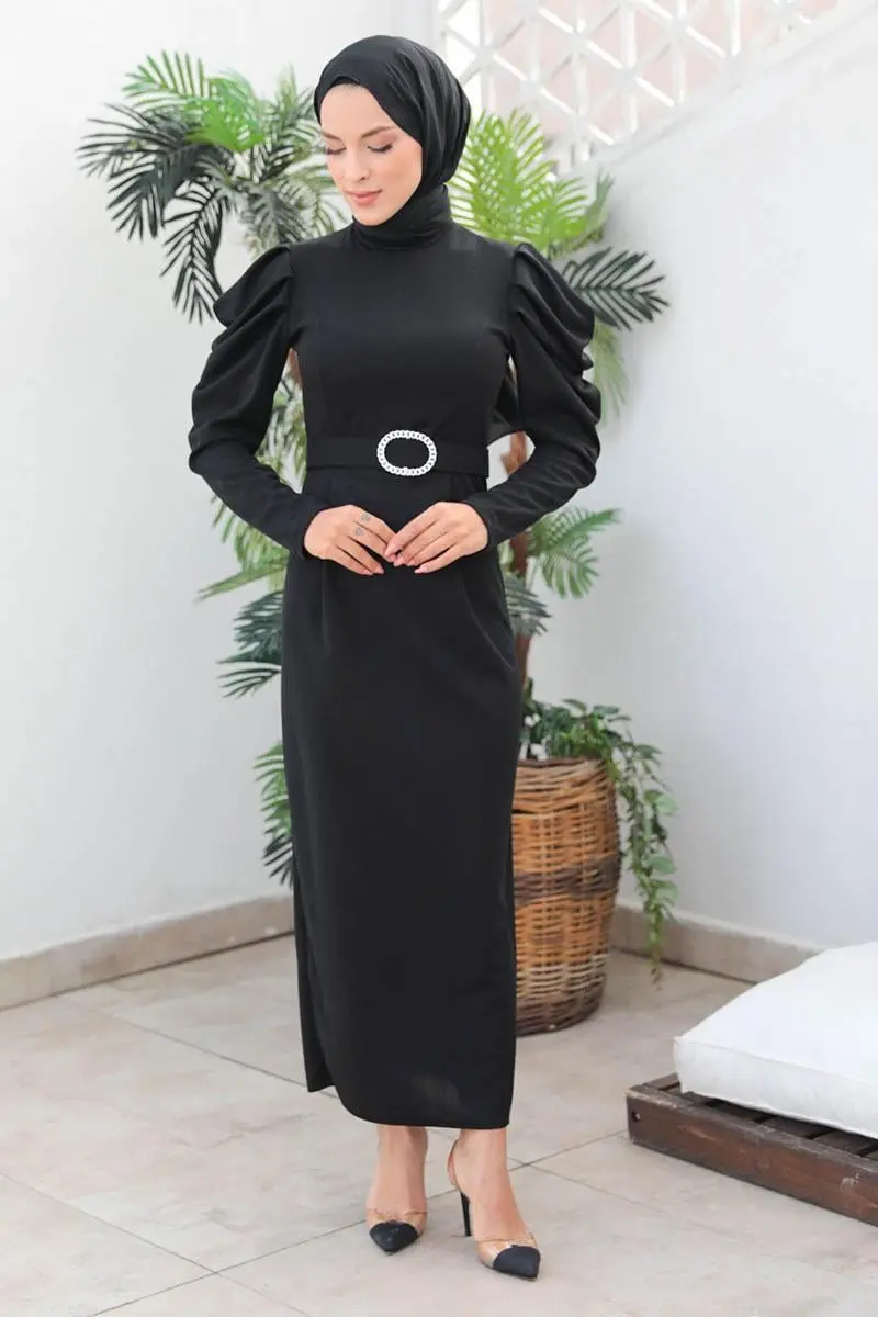 Balon Kol Elbise-detail