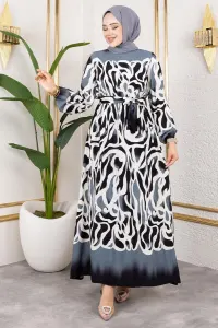 Batik Patterned Hijab Dress