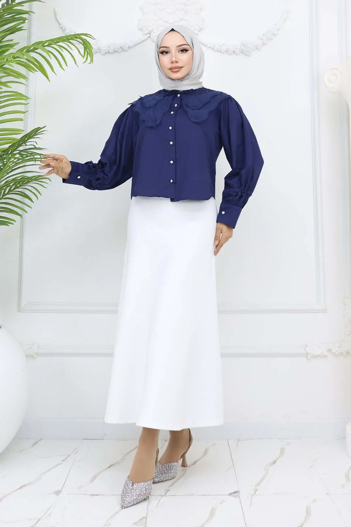 Bebe Yaka Kısa Gömlek-detail