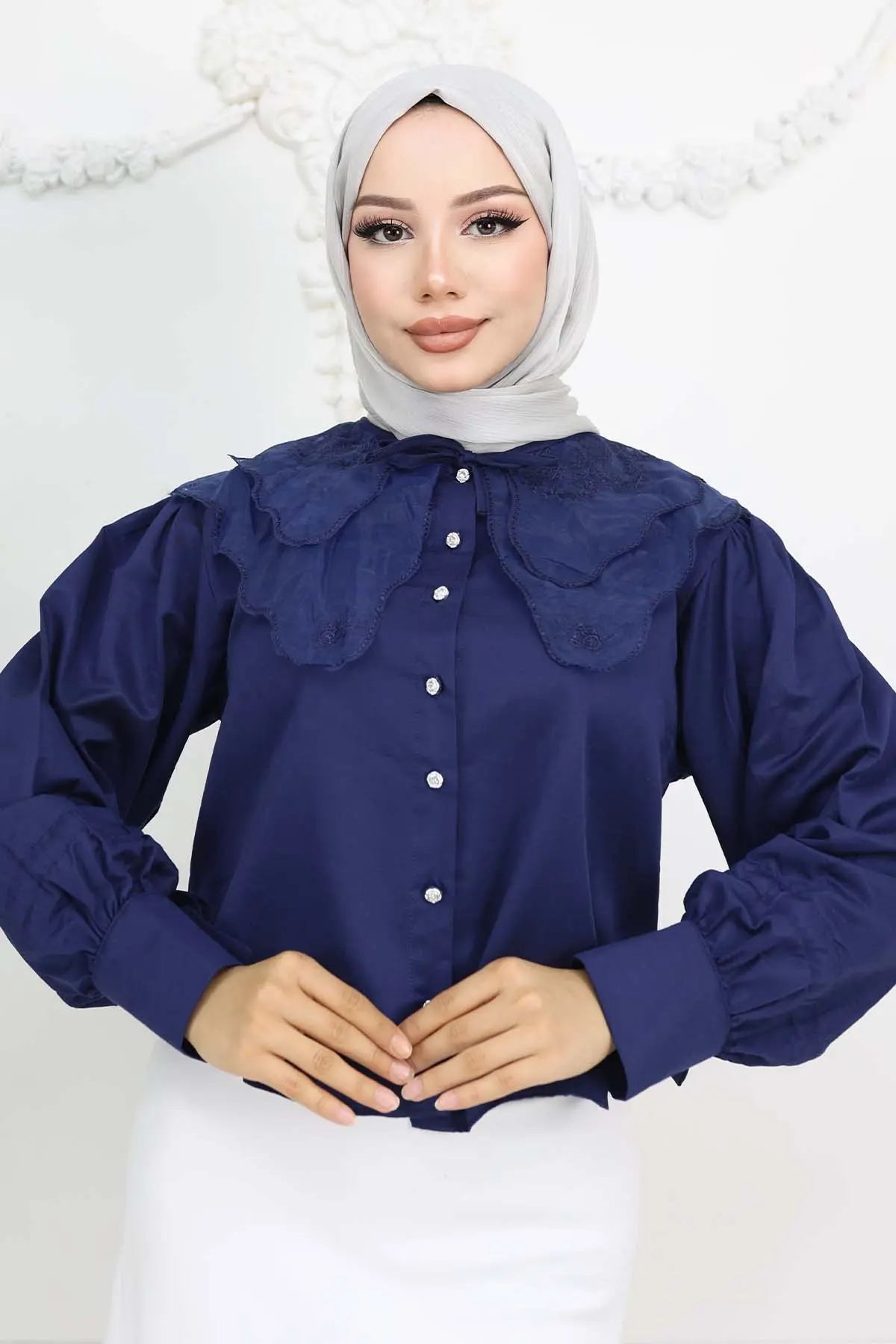 Bebe Yaka Kısa Gömlek-detail