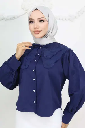 Bebe Yaka Kısa Gömlek