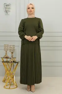 Waist Detailed Pleated Suit