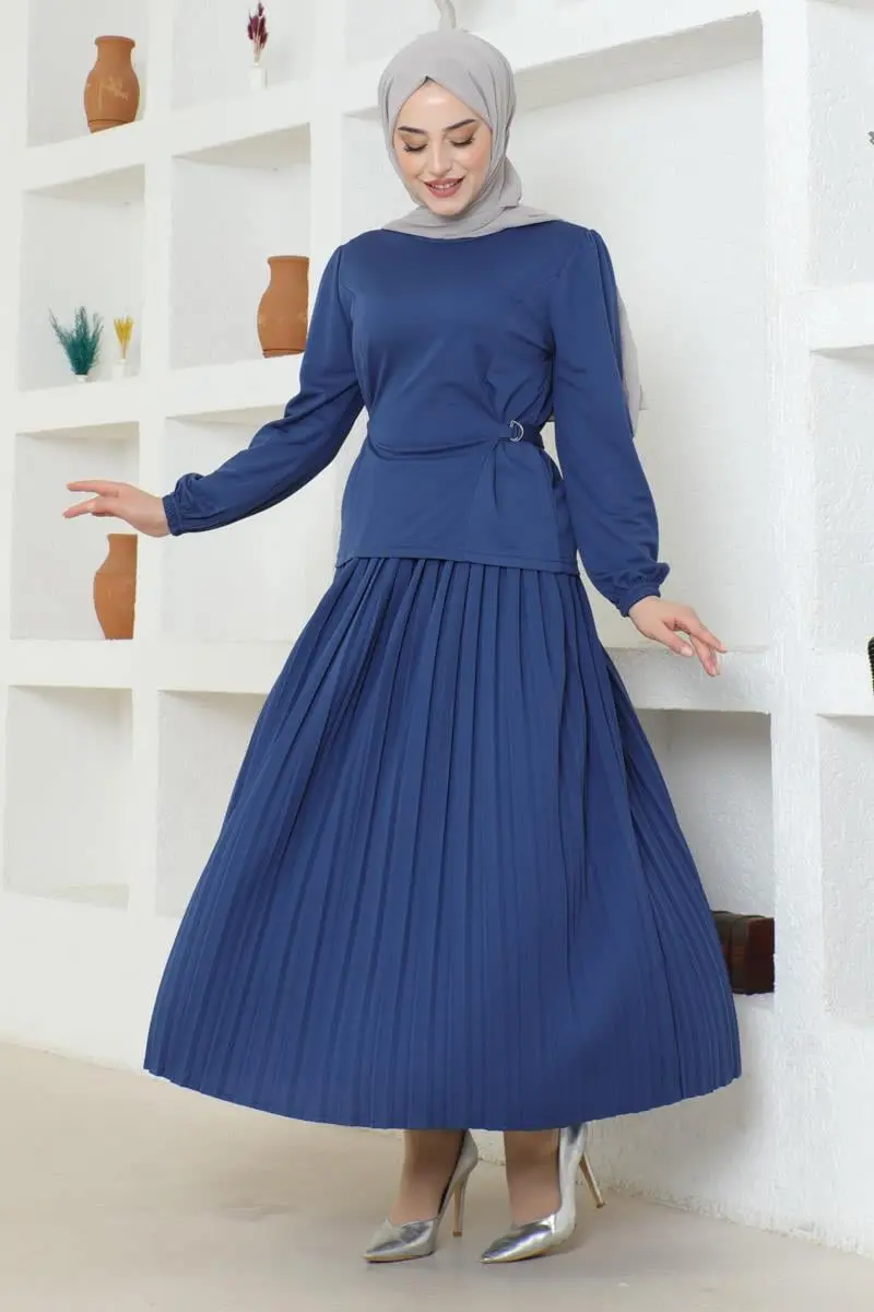 Waist Detailed Pleated Suit-detail