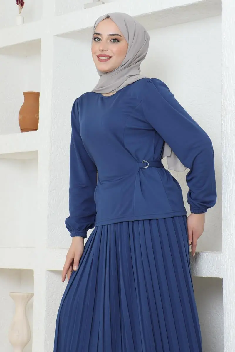 Waist Detailed Pleated Suit-detail