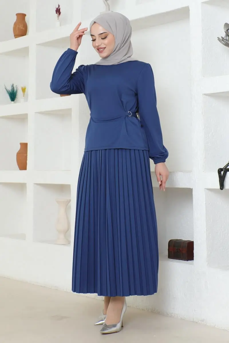 Waist Detailed Pleated Suit