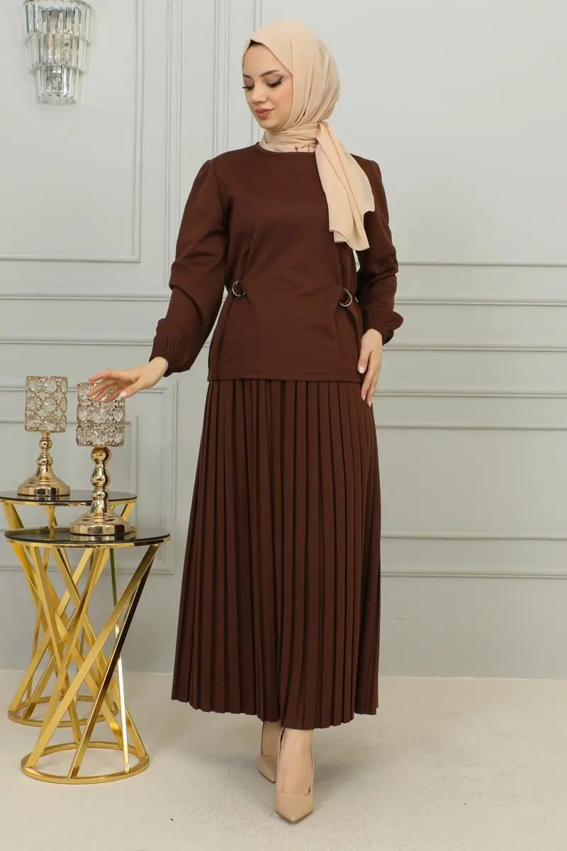 Waist Detailed Pleated Suit-detail