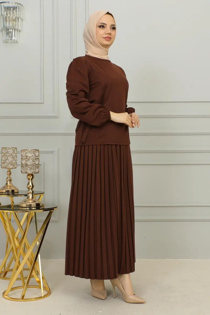 Waist Detailed Pleated Suit-detail