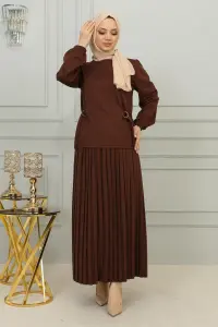 Waist Detailed Pleated Suit