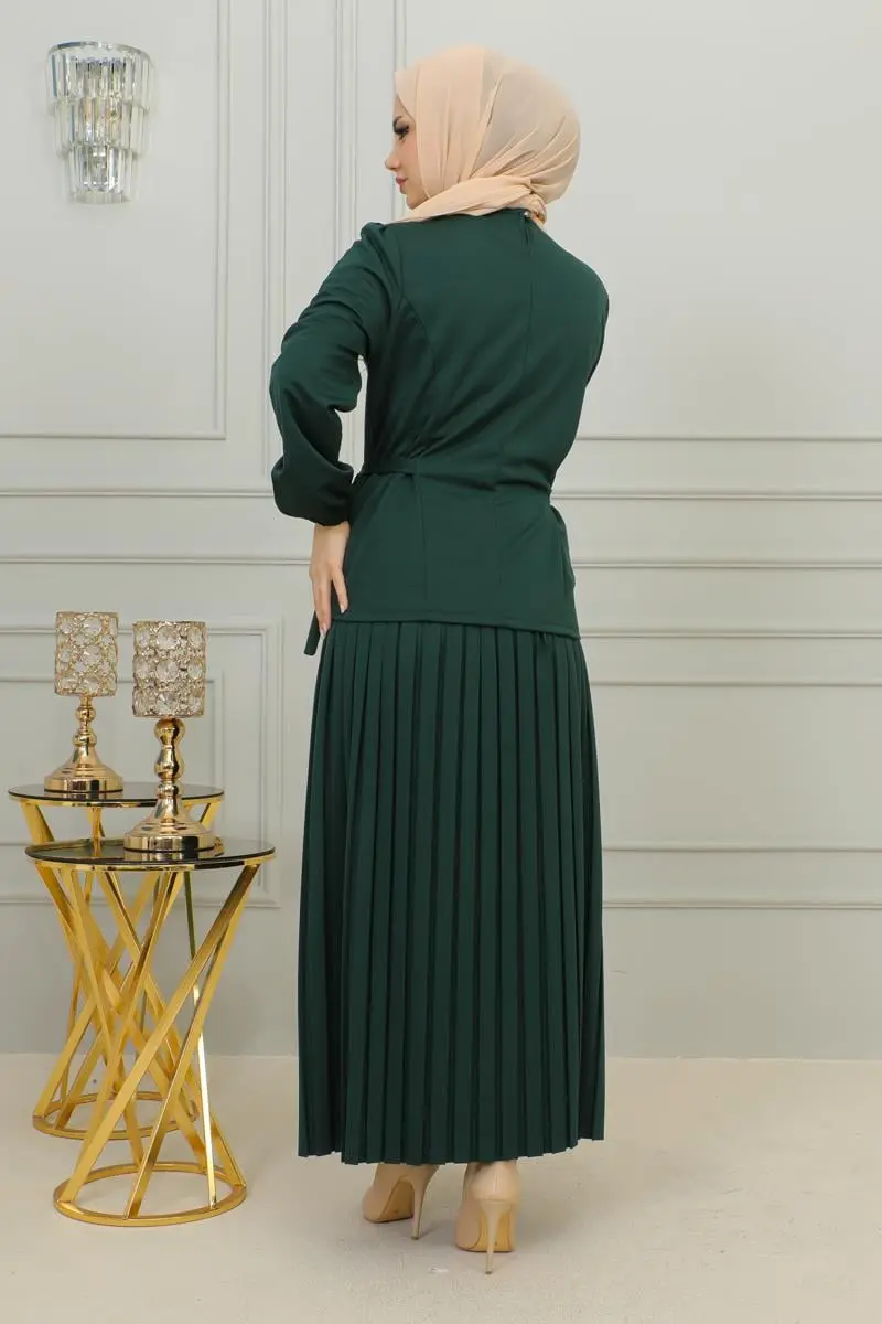 Waist Detailed Pleated Suit-detail