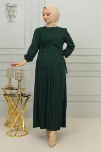 Waist Detailed Pleated Suit