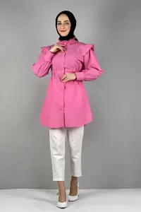 Tunic With Waist And Collar Detail