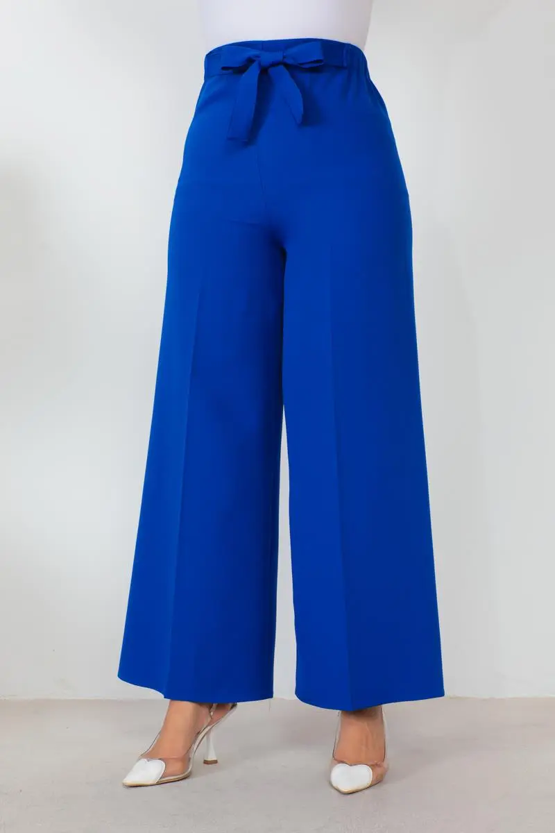 Waist-tied Wide Leg Trousers-detail