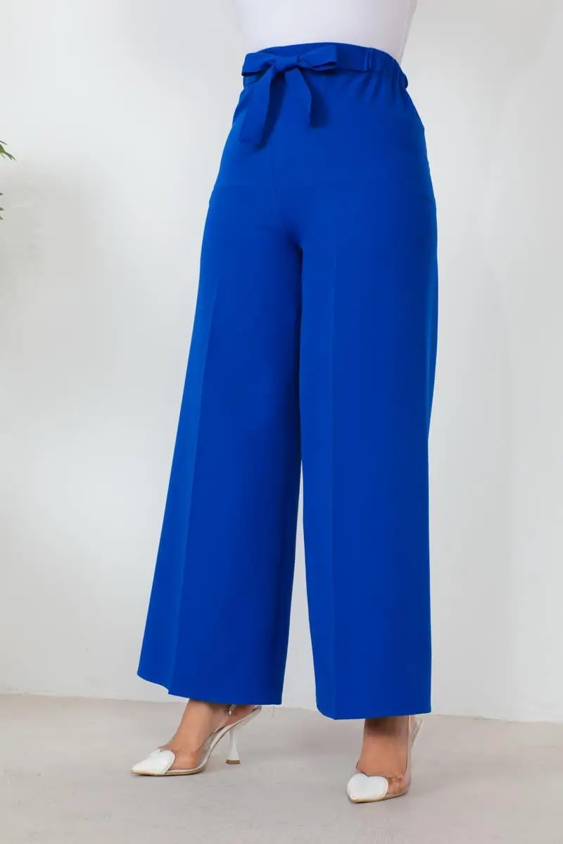Waist-tied Wide Leg Trousers-detail