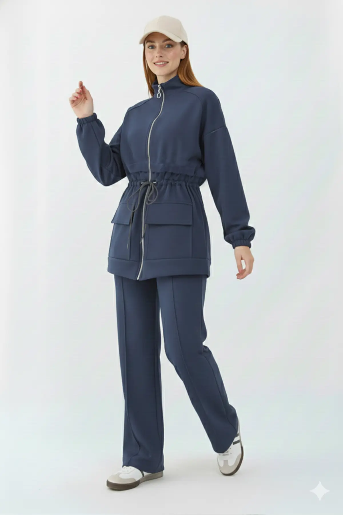 Scuba Suit With Drawstring Waist-detail