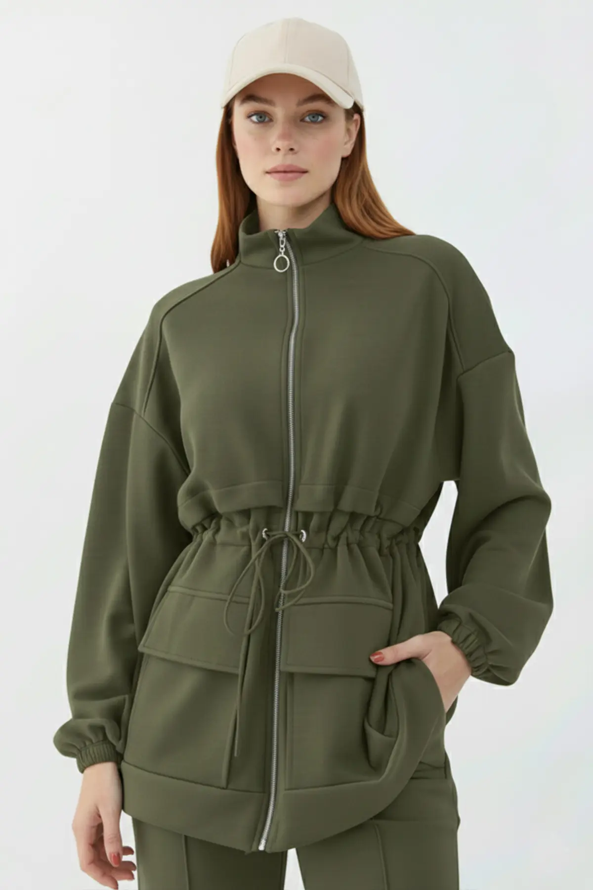 Scuba Suit With Drawstring Waist-detail