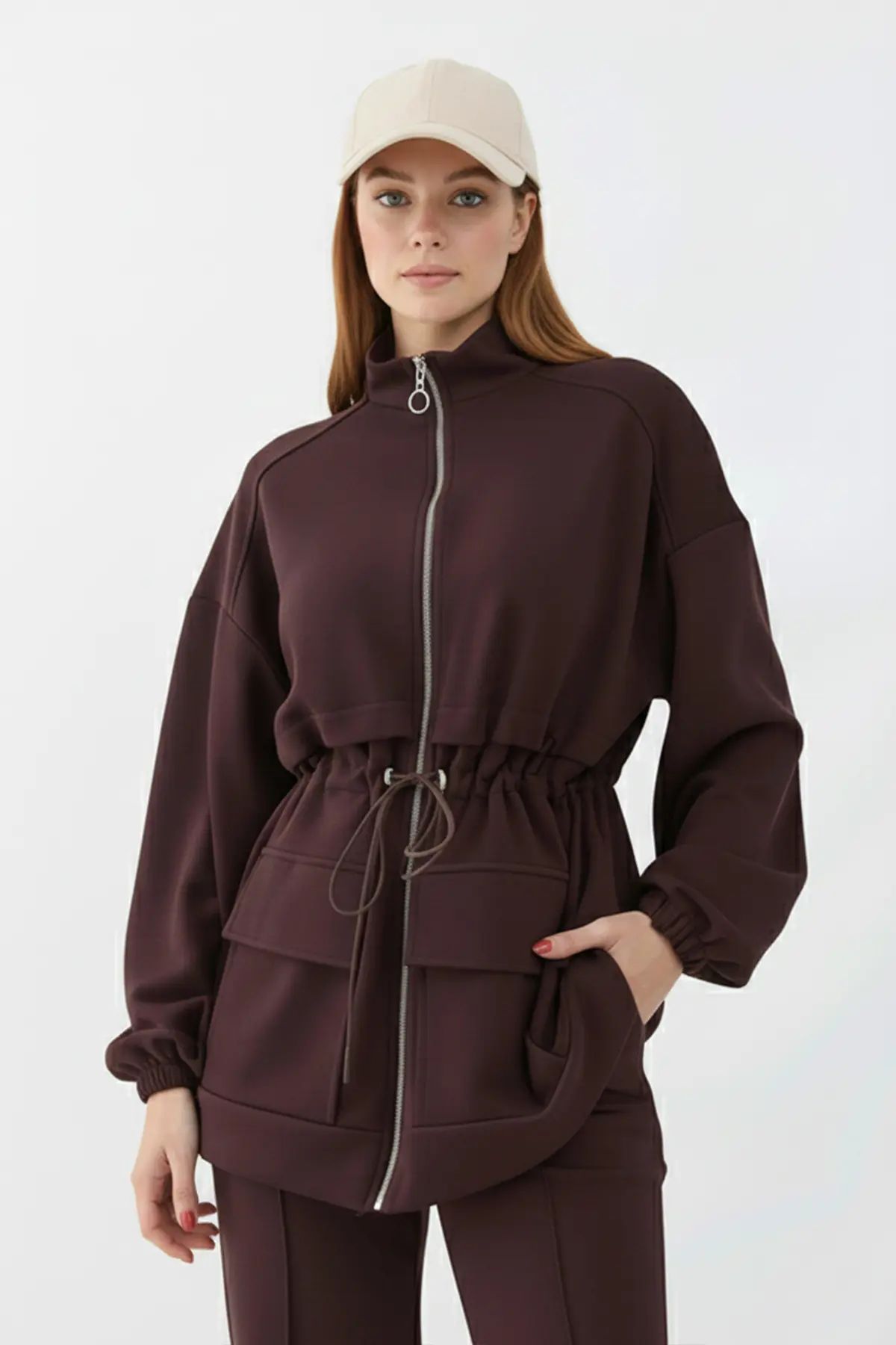 Scuba Suit With Drawstring Waist-detail