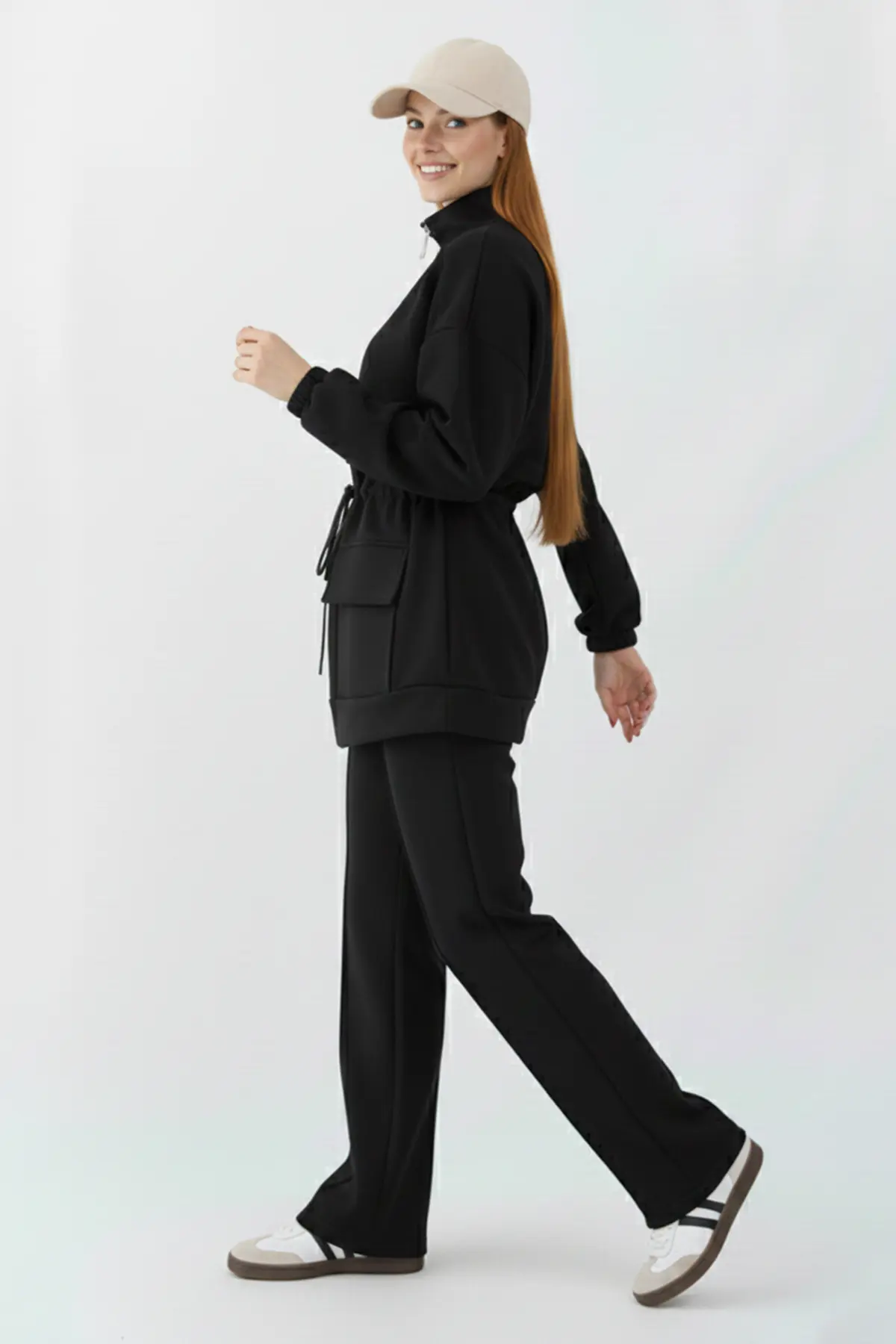 Scuba Suit With Drawstring Waist-detail