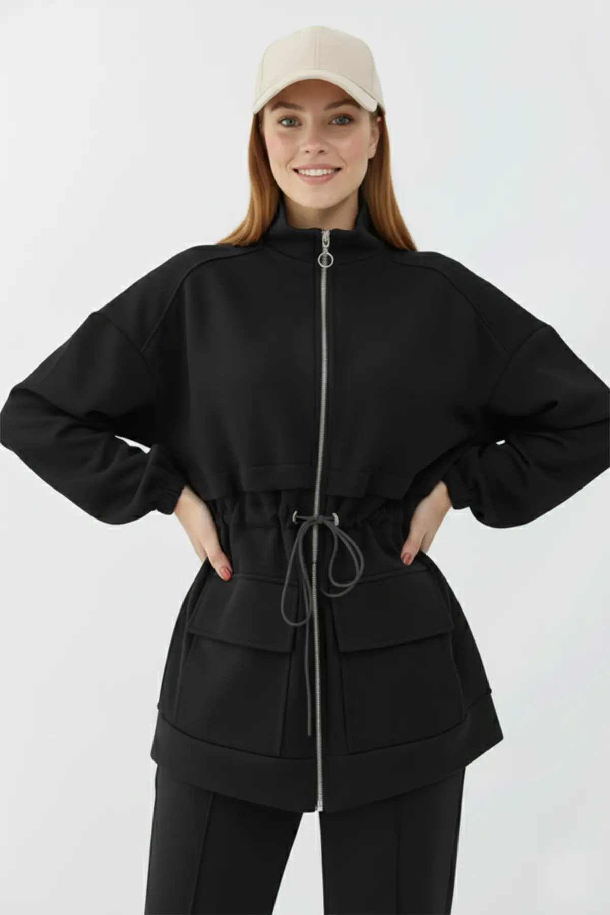 Scuba Suit With Drawstring Waist-detail