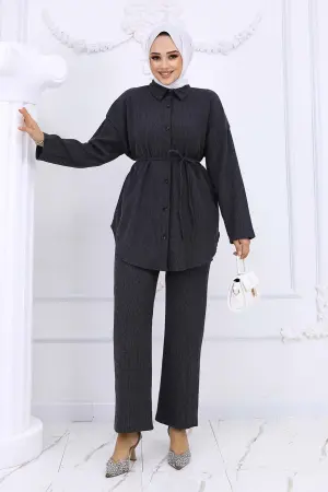 Bürümcük Double Suit With Waist Belt