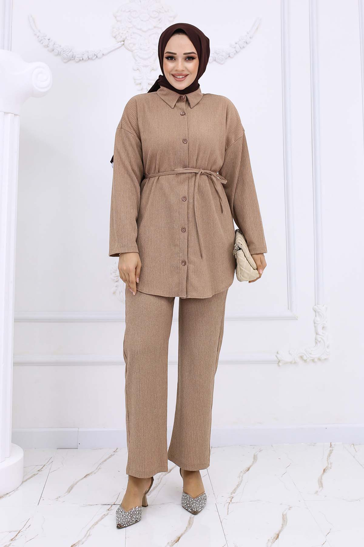 Beli Kuşaklı Bürümcük Ikili Takım