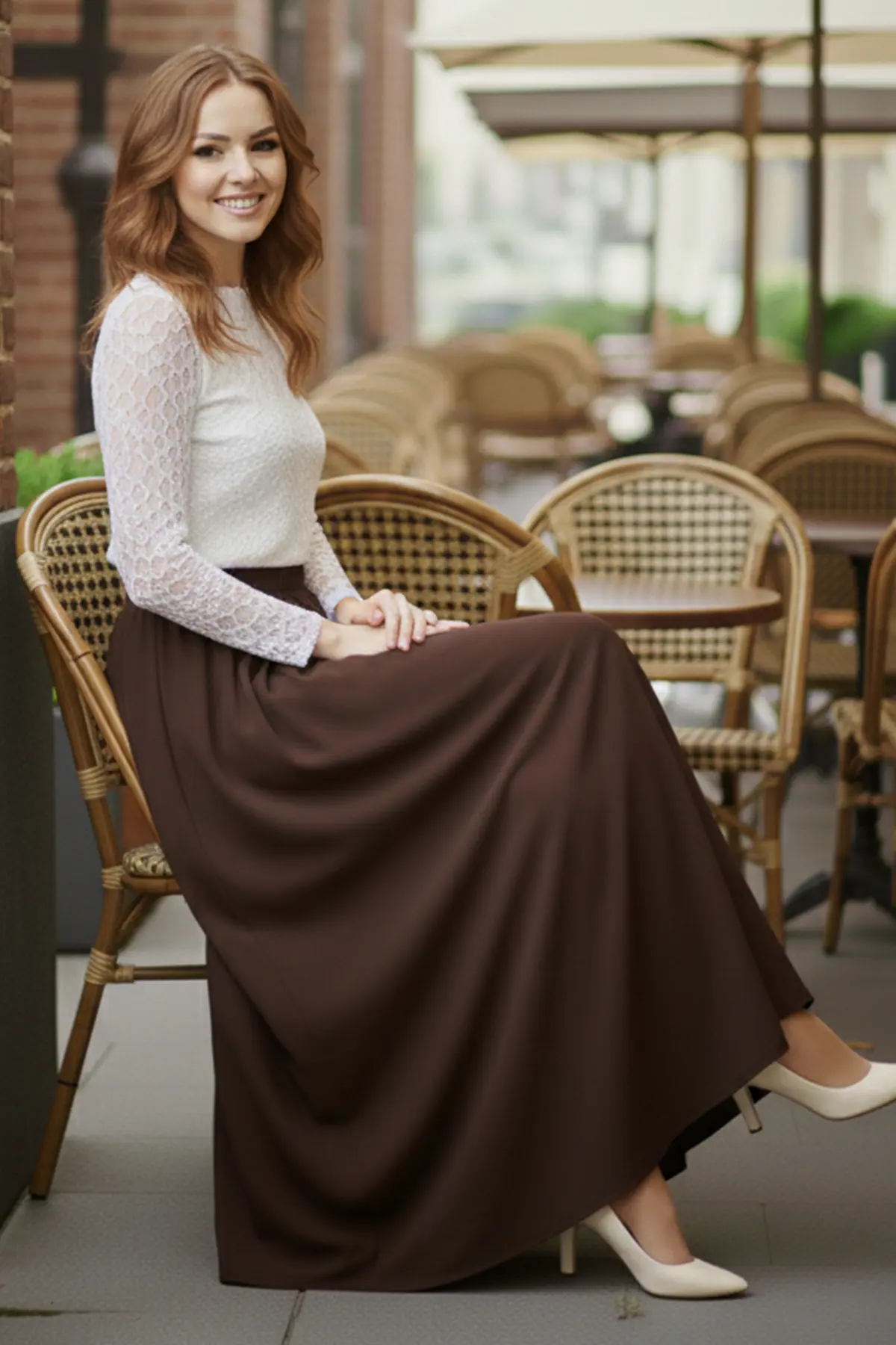 Elastic Waist Double Skirt-detail